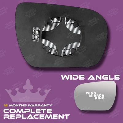 Left side Convex mirror glass for Hyundai Santa Fe 2014-2018 Heated - Image 1 of 3