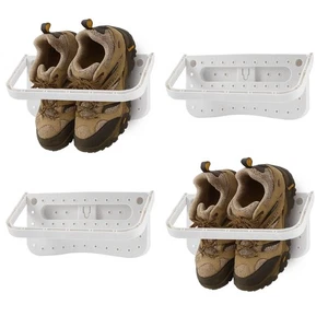 4Pcs Shoe Slots  Wall Mounted Shoes Rack Shoe Holder Foldable Campervan Storage - Picture 1 of 7