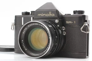 [Fast neuwertig] Minolta SR-1 analoge Spiegelreflexkamera schwarz 35 mm 55 mm f/1,8 Objektiv aus Japan - Bild 1 von 12