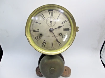 Antiguo Reloj Campana Seth Thomas Exterior Barcos Foto 1 de 4