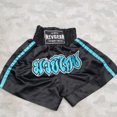 Revgear Muay Thai Shorts Youth Medium Black Pull On - Image 1 of 4