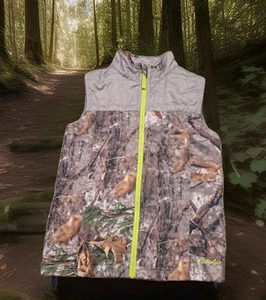 CABELAS ZONZ WOODLANDS CAMOFLAUGE VEST Size Small Youth GREAT PATTERN COMBO - Picture 1 of 11