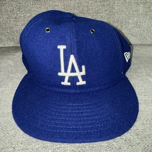 New Era Wool Retro Crown 59FIFTY LA Dodgers Hat Sz 8 Cooperstown Collection Rare - Picture 1 of 6