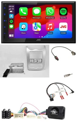 JVC Bluetooth 2DIN Lenkrad DAB USB Autoradio für Dacia ab 2012 hellsilber - Bild 1 von 4