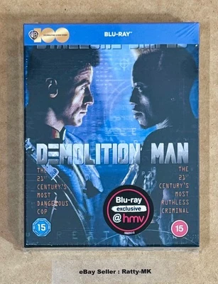 DEMOLITION MAN - UK (HMV) EXCLUSIVE COLLECTOR'S EDITION BLU RAY STEELBOOK - NEW - Image 1 of 4