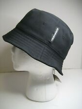 NEW BURBERRY Logo Unisex Medium Black Italian Heavy Cotton Twill Bucket Hat Cap