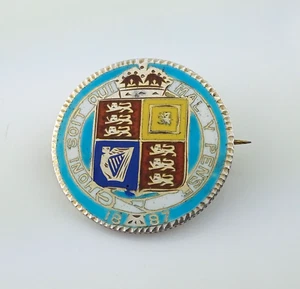 VIKTORIANISCHE SILBER EMAILLIERTE EIN SCHILLING MÜNZE BROSCHE 1887 VICTORIA JUBILÄUM KOPF - Bild 1 von 8