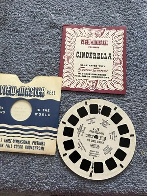 VIEW MASTER 3D REELS: CINDERELLA  SINGLE REEL--OPENED PACKAGE - Image 1 of 4