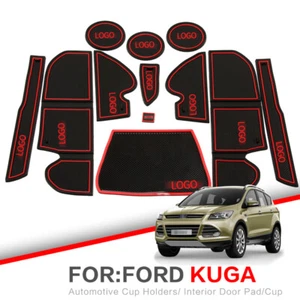 Car Gate Slot Pad Water Coaster Interior Non-slip Mats For Ford KUGA 2013 - 2019 - Foto 1 di 9