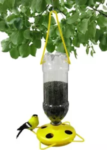 Gadjit Soda Bottle Thistle Bird Feeder - Attracts Songbirds to Your Yard, Fill P - Picture 1 of 4
