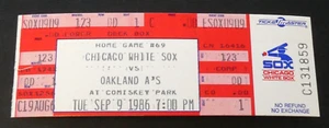 Mark McGwire Career HR #3 Full Mint Unused Ticket 1986 White Sox vs A's - Picture 1 of 2
