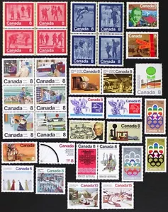 CANADA Postage Stamps, 1974 Year Set collection, 34 different Mint NH, See scans - Picture 1 of 1