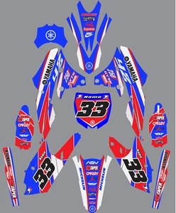 Red White Blue YAMAHA GRAPHICS  YZ 250F YZ250F 2014 2015 2016 2017 2018 Cycra - Picture 1 of 1