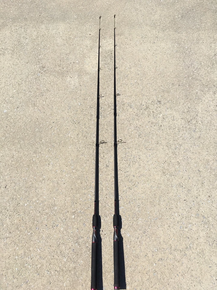 2 Shakespeare GX2 Ugly Stik 6'6" Medium Spinning Rods USSP662M  - Image 1 of 4