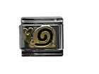 Gold Snail Link Italian Charm Classic Fits All 9mm Italian Bracelet M11
