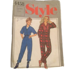 style 4458 girls jumpsuit sewing pattern cut to age 10 years vintage 1985  - Picture 1 of 7