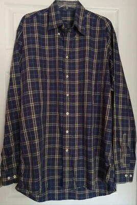 Camisa Burberry London a cuadros manga larga con botones para hombre talla LT Foto 1 de 4