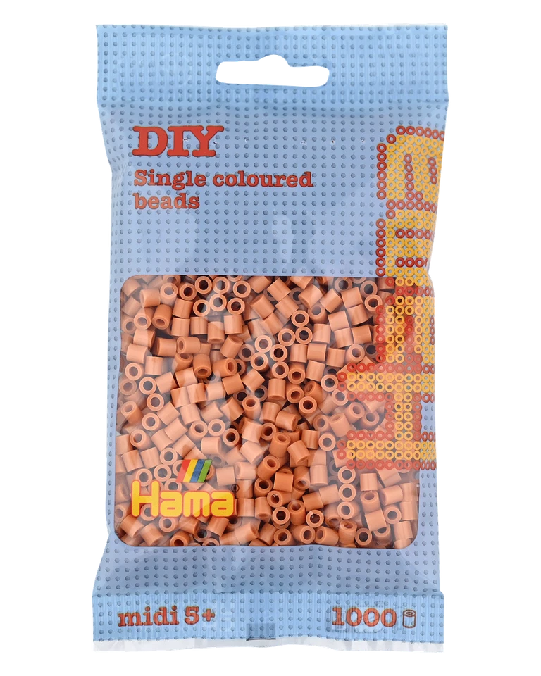 1000 Midi Bügelperlen - Hellbraun 207-21 Ø 5 mm Hama Perlen Steckperlen Beads  - Bild 1 von 1