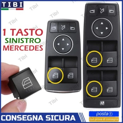 PULSANTI TASTI SX PULSANTIERA ALZACRISTALLI MERCEDES CLASSE A B C E GLK CLA GLA - Immagine 1 di 4