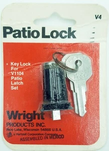 Cilindro de bloqueo de llave de cerradura de patio Wright Products para juego de pestillos de patio V1104 - Imagen 1 de 2