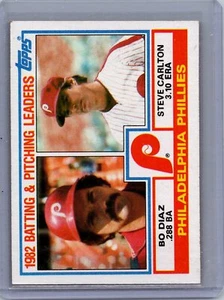 1983 Topps #229 Phillies Leaders / Checklist (Bo Diaz / Steve Carlton) TL, CL - Picture 1 of 2