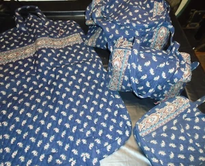 RETIRED 1991 VINTAGE VERA BRADLEY NAVY 4 PIECE LUGGAGE SET - Picture 1 of 4