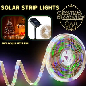 5M Solar Powered 150 LED Light Strip Fairy String Outdoor Waterproof Home Decor - Picture 1 of 10