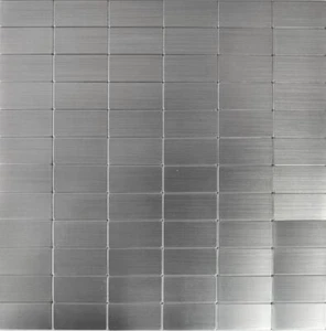 Mosaikfliese selbstklebend Aluminium silber metall WB200-22M50|1Matte - Bild 1 von 4