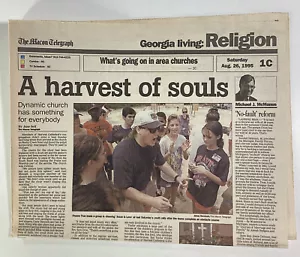 Periódico Macon Georgia Telegraph 26 de agosto 1995 Religion Harvest True Drye - Imagen 1 de 15