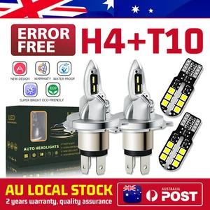 LED Headlight Kit For Toyota Hilux KUN26 Ute 3.0 D-4D 4WD 2006-2015 High Low - Picture 1 of 24