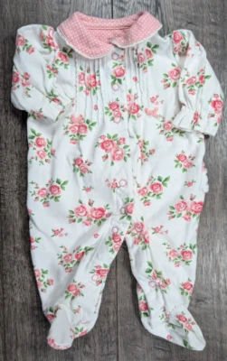 Ropa para bebé niña Carter's recién nacido rosas rosas jardín fiesta pies conjunto Foto 1 de 3