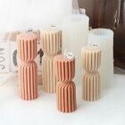 Pinstripe Pillar Candle Mould Flat Top Columnar Mold  Candle Making