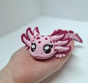 Flexible Axolotl Articulating Fidget Toy 3D Printed Flexi sensory toy - Picture 1 of 17