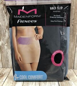 New Women’s Maidenform Flexees Shapewear Cool Comfort Half Slip Black Size 3XL