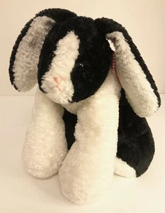 Chanclas Mary Meyer BOBBIE BUNNY Conejo Peluche Blanco y Negro Bolsa de Frijoles Relleno - Imagen 1 de 2