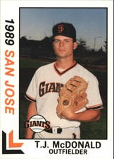 1989 San Jose Giants Best #25 T.J. McDonald