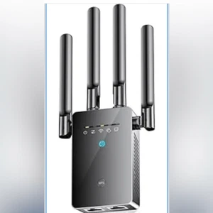 2025 WiFi Extender Signalverstärker Long Range Internet Booster für Zuhause schwarz - Bild 1 von 12