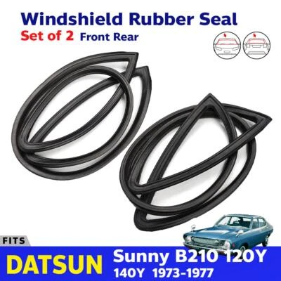 Weatherstrip Windshield Rubber Front Rear Fits Datsun Sunny B210 120Y 4D SED E11 Foto 1 de 3