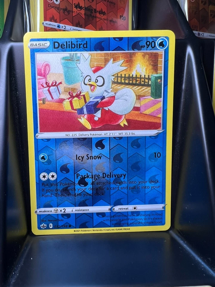 Delibird 032/198 Swsh06: Sword & Shield - Chilling Reign Reverse Holo - Image 1 of 1