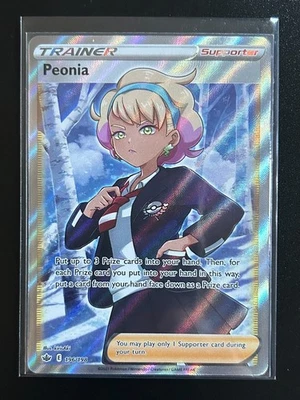2021 Pokémon Peonia Full Art Ultra Rare Holo Trainer 196/198 - Image 1 of 2