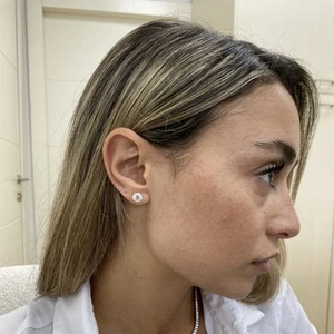 IGI Certified Diamond Earrings Stud Round 2 Ct E VS1 Lab created 14K Rose Gold - Picture 1 of 11