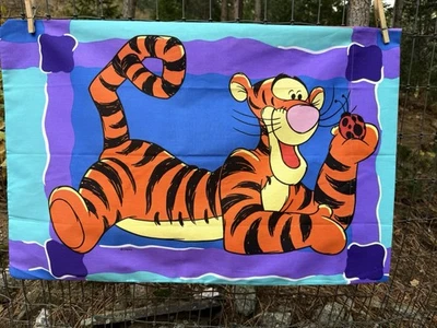 🐯 Funda de almohada reversible vintage Disney Winnie the Pooh & Tigger - Hecha en EE. UU. Foto 1 de 4