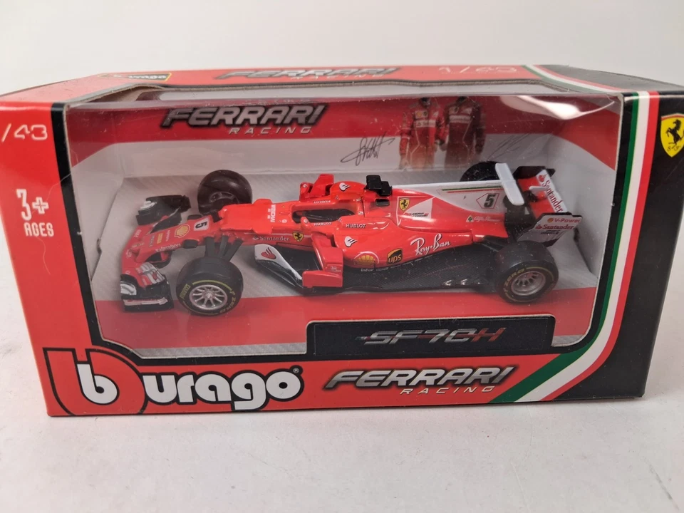 BBurago Burago Ferrari SF70-H #5 Sebastian Vettel 2017 1/43 18-36800 - Immagine 1 di 3