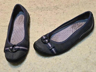 Zapatos planos cómodos sin cordones de cuero gris PR!VO para mujer talla 7 M Foto 1 de 4