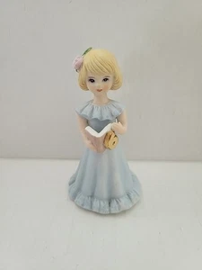 Vestido azul vintage Enesco cumpleaños niñas rubio seis 6 1982 - Imagen 1 de 7
