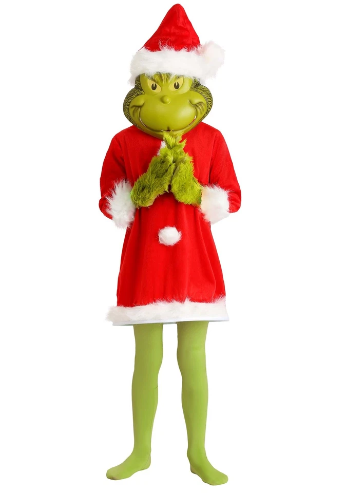 Deluxe The Grinch Santa Kids Costume with Mask - Image 1 of 1