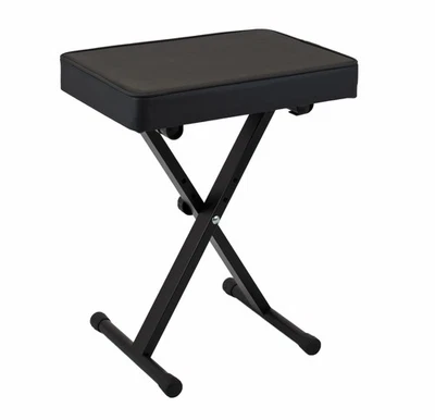 Keyboardbank, klappbar, schwarz matt mit Polster aus Kunstleder - Bild 1 von 4