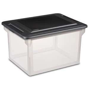 Aktenbox, transparente Bankerbox, Organizer Aufbewahrungstasche mit Deckel, 8er Pack - Bild 1 von 12