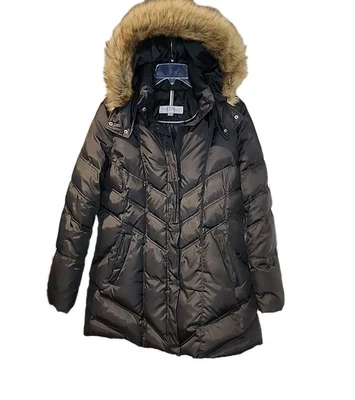 Chaqueta Marc New York Andrew Marc Mujer Grande Plumón Puffer Imitación Piel Cuello Mob Wif Foto 1 de 4
