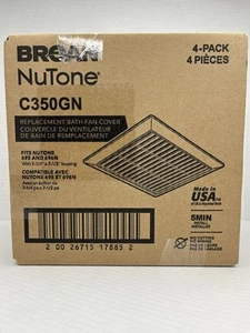 Broan NuTone C350GN 4 Pack Replacement Bath Fan Grille Covers Models 695 & 696N - Picture 1 of 4